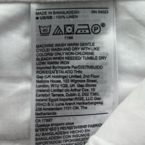 BANANA REPUBLIC White Linen Dress Pants Trousers Size 8 - Picture 5 of 10